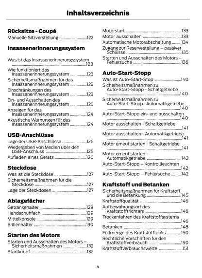 2024-2025 Ford Mustang Owner's Manual | German