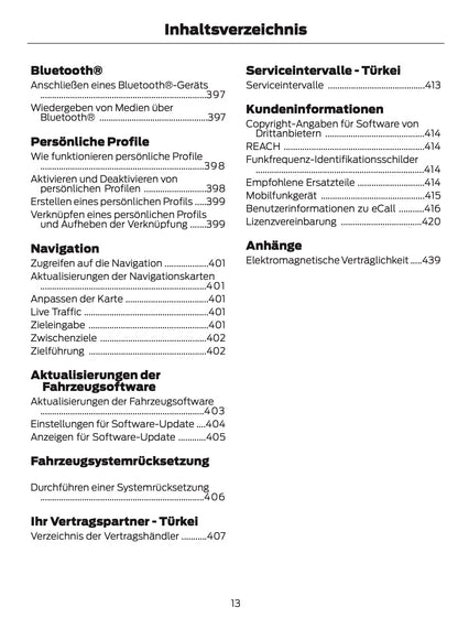 2025-2026 Ford Mustang Owner's Manual | German