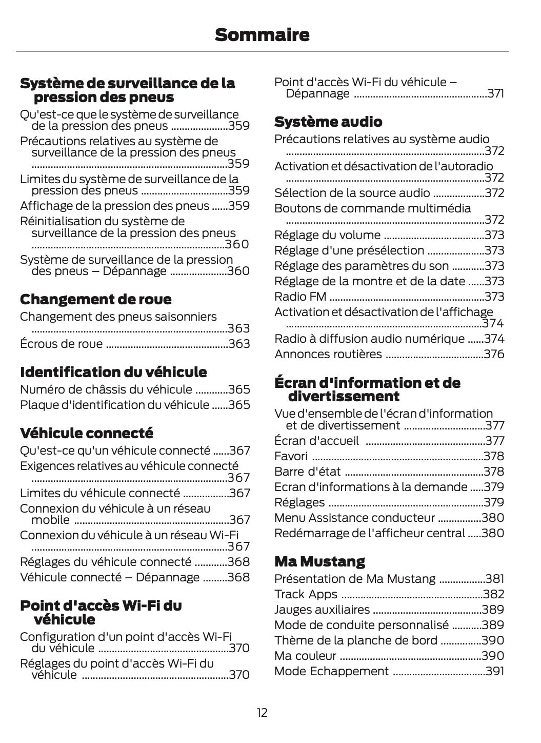 2024-2025 Ford Mustang Manuel du propriétaire | Français