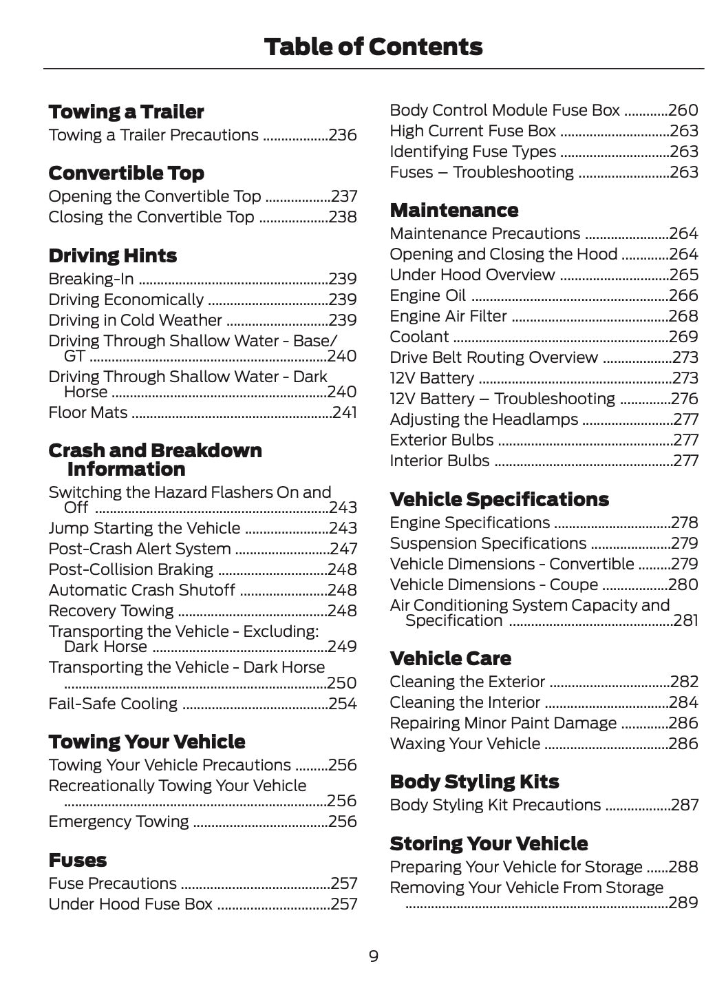 2025-2026 Ford Mustang Owner's Manual | English