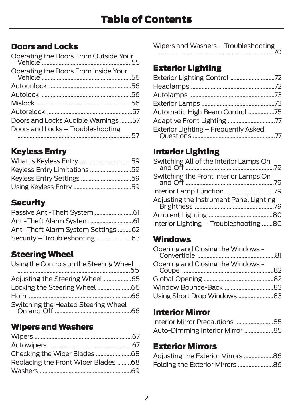 2025-2026 Ford Mustang Owner's Manual | English