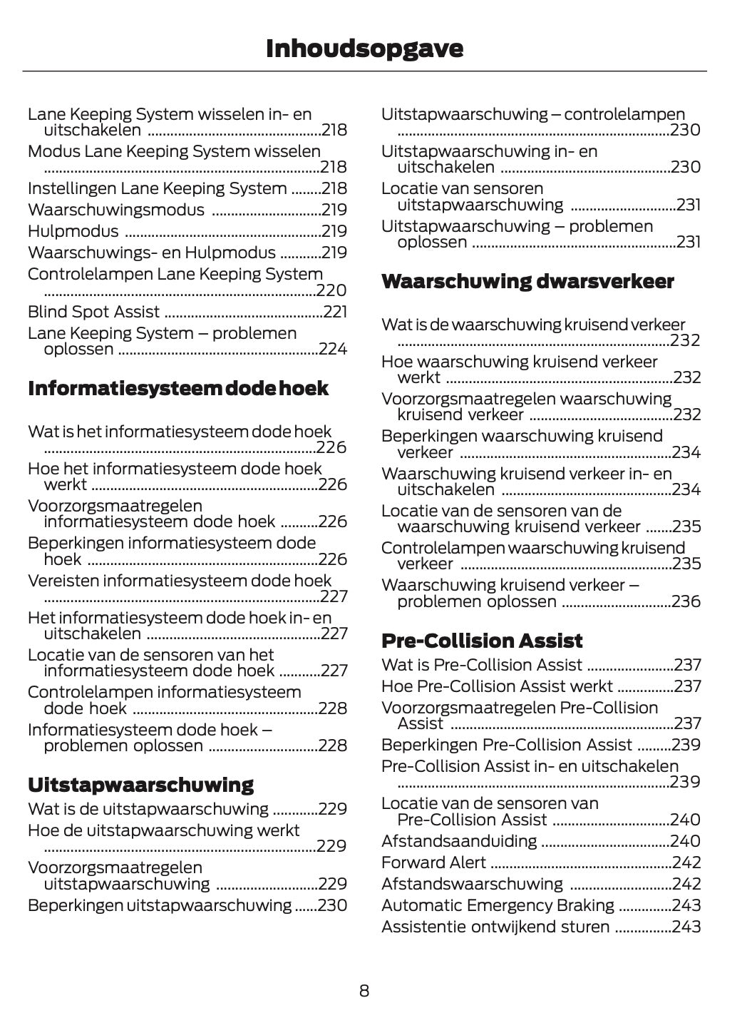 2024-2025 Ford Mustang Gebruikershandleiding | Nederlands