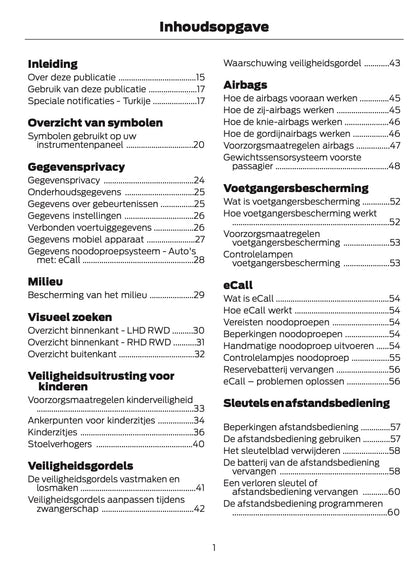 2024-2025 Ford Mustang Gebruikershandleiding | Nederlands