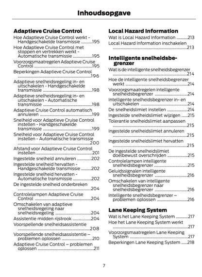 2024-2025 Ford Mustang Gebruikershandleiding | Nederlands