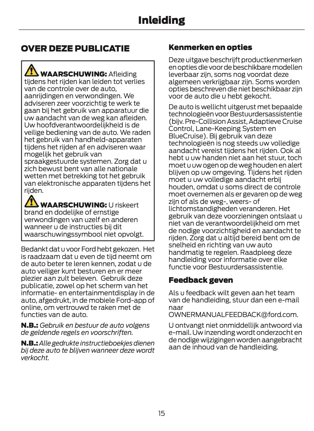 2025-2026 Ford Mustang Gebruikershandleiding | Nederlands