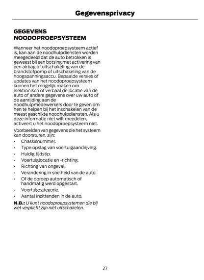 2025-2026 Ford Mustang Gebruikershandleiding | Nederlands