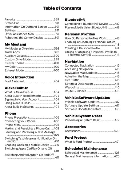 2024-2025 Ford Mustang Owner's Manual | English US