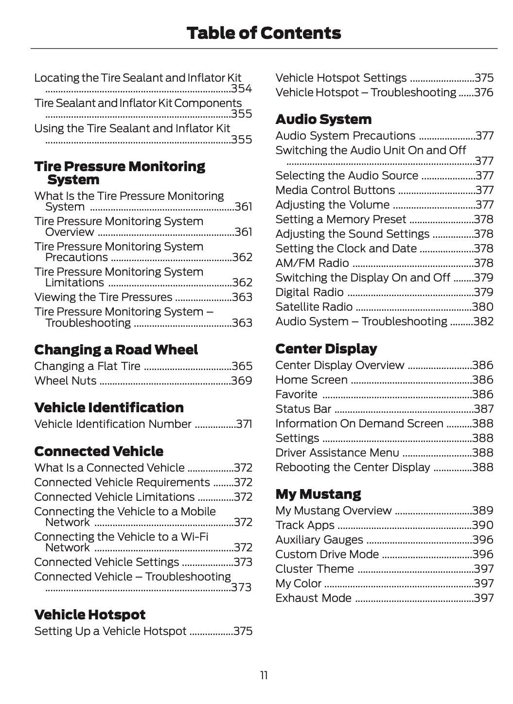 2025-2026 Ford Mustang Owner's Manual | English US