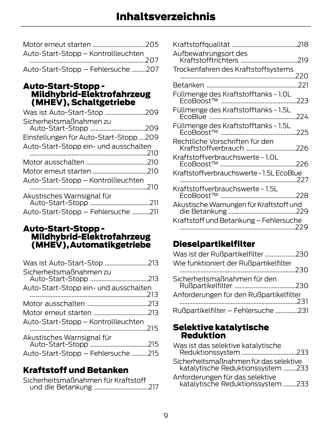 2023-2024 Ford Puma Owner's Manual | German