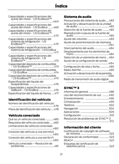 2023-2024 Ford Puma Manuel du propriétaire | Espagnol