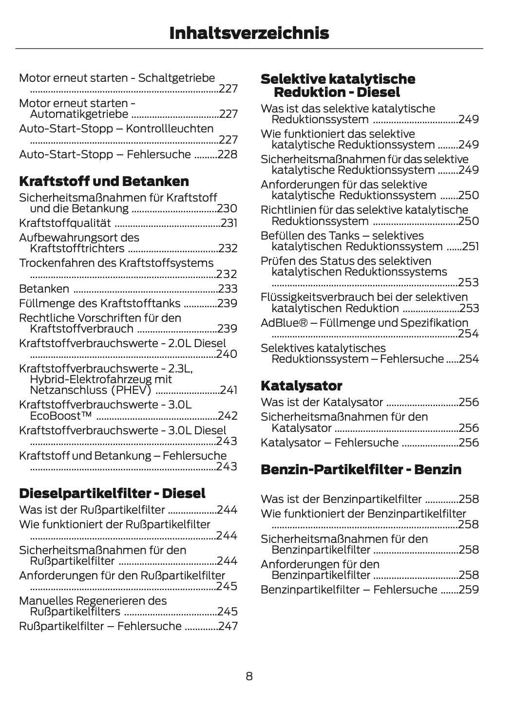 2024-2025 Ford Ranger Owner's Manual | German