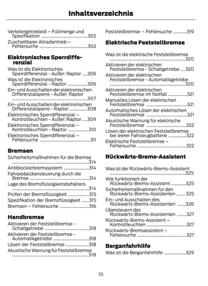 2024-2025 Ford Ranger Owner's Manual | German