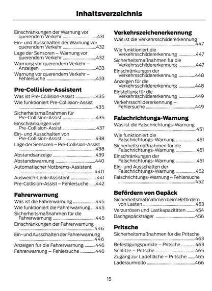 2024-2025 Ford Ranger Owner's Manual | German