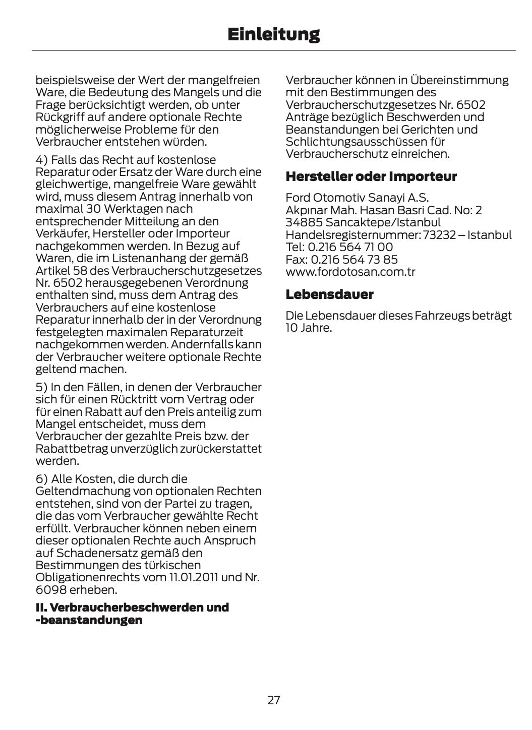 2024-2025 Ford Ranger Owner's Manual | German