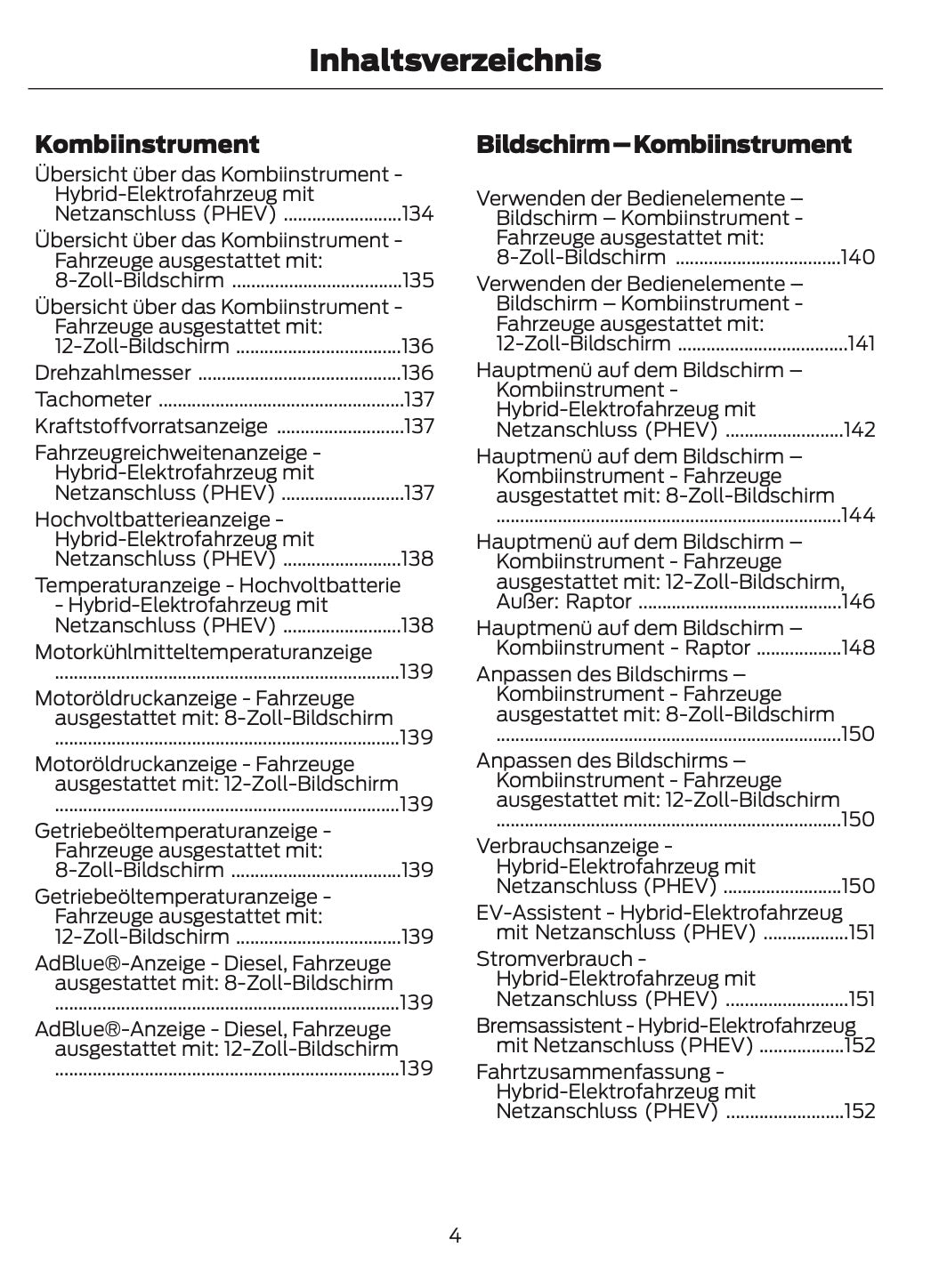 2024-2025 Ford Ranger Owner's Manual | German