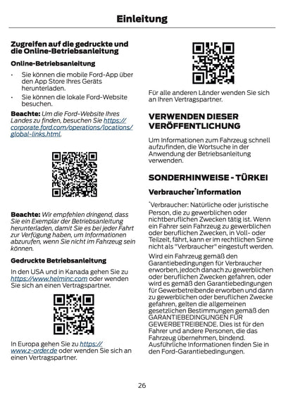 2025-2026 Ford Ranger Owner's Manual | German