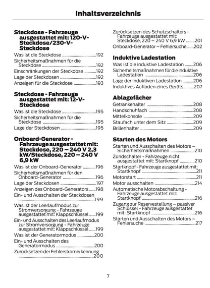 2025-2026 Ford Ranger Owner's Manual | German