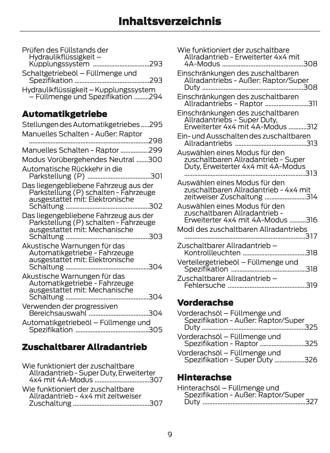 2026 Ford Ranger Owner's Manual | German