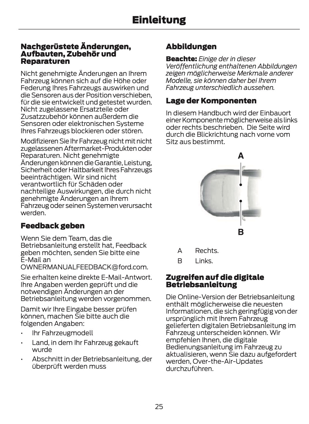 2026 Ford Ranger Owner's Manual | German