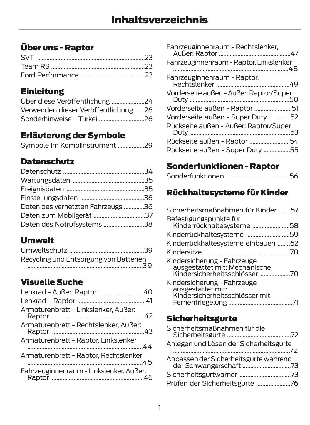 2026 Ford Ranger Owner's Manual | German