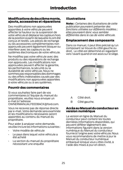 2026 Ford Ranger Manuel du propriétaire | Français