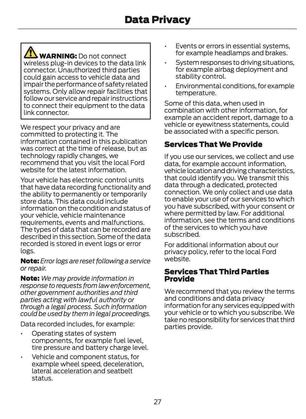 2024-2025 Ford Ranger Owner's Manual | English