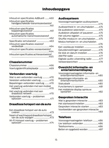 2022-2023 Ford Ranger Gebruikershandleiding | Nederlands