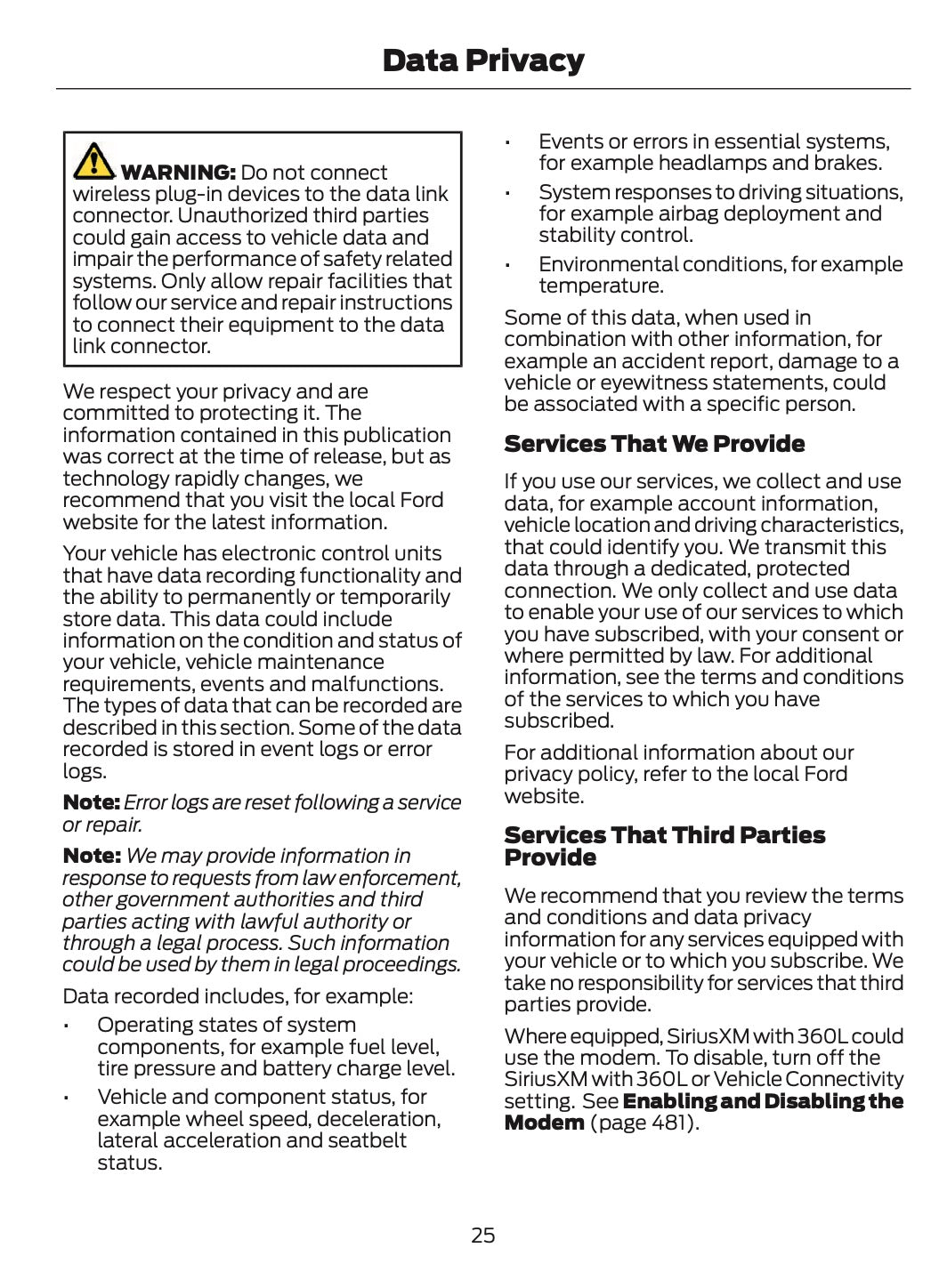 2025 Ford Ranger Owner's Manual | English US