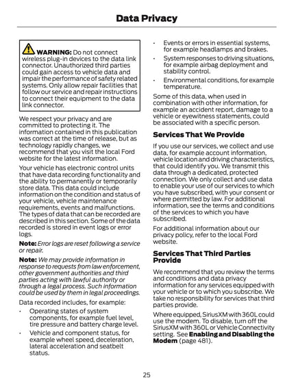 2025 Ford Ranger Owner's Manual | English US