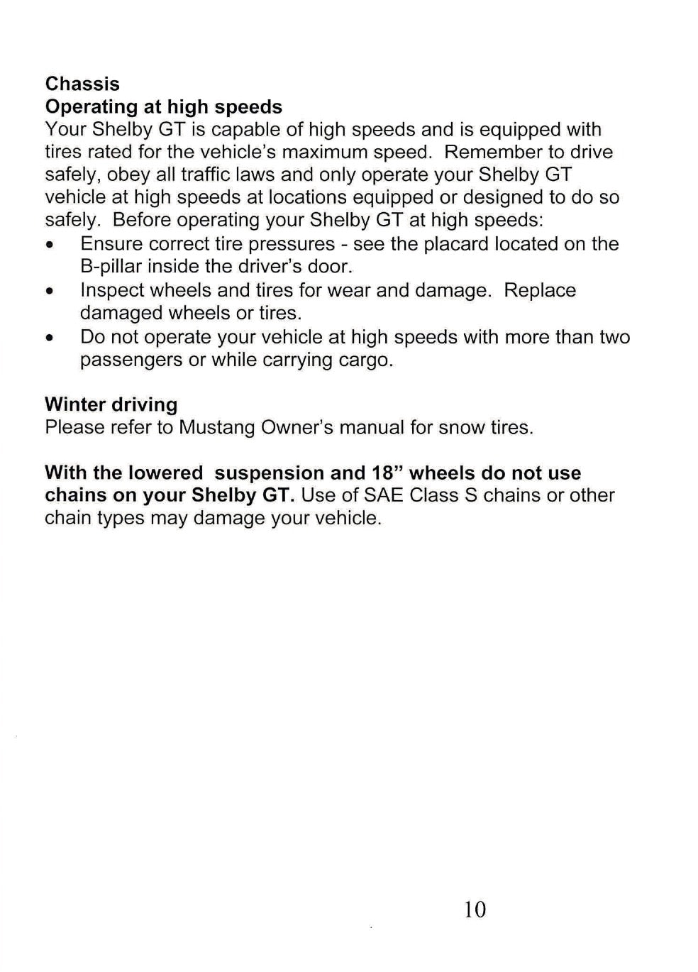 2006 Ford Shelby GT Owner's Manual Supplement | English