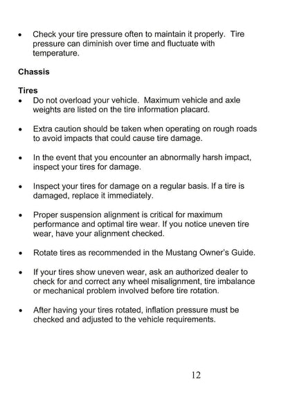 2006 Ford Shelby GT Owner's Manual Supplement | English