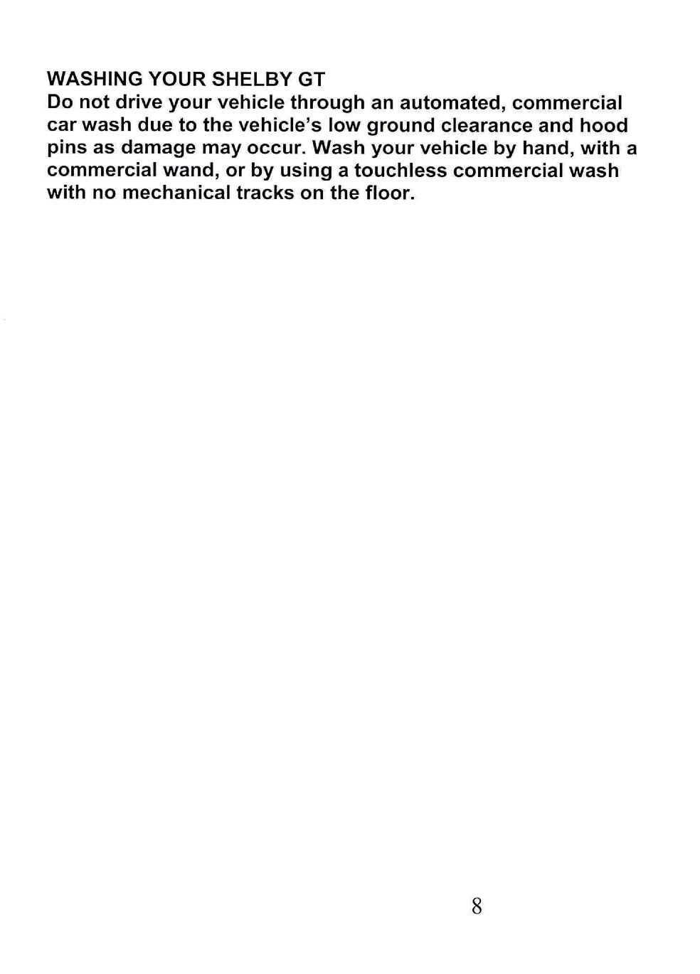 2006 Ford Shelby GT Owner's Manual Supplement | English