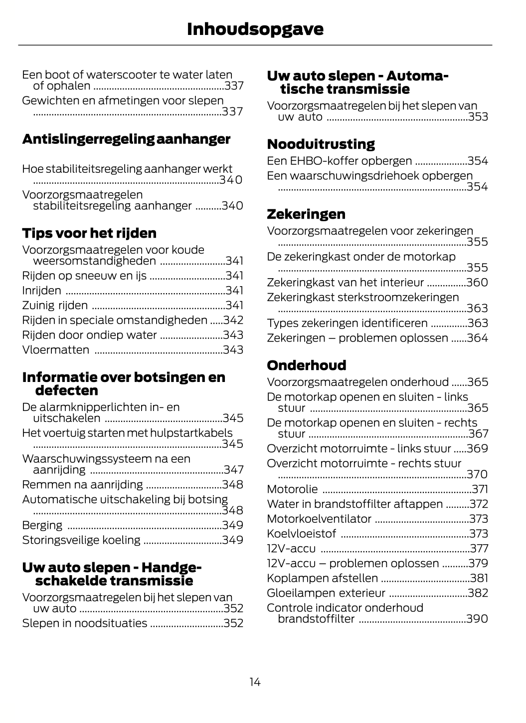 2023-2024 Ford Tourneo Custom/Transit Custom Owner's Manual | Dutch