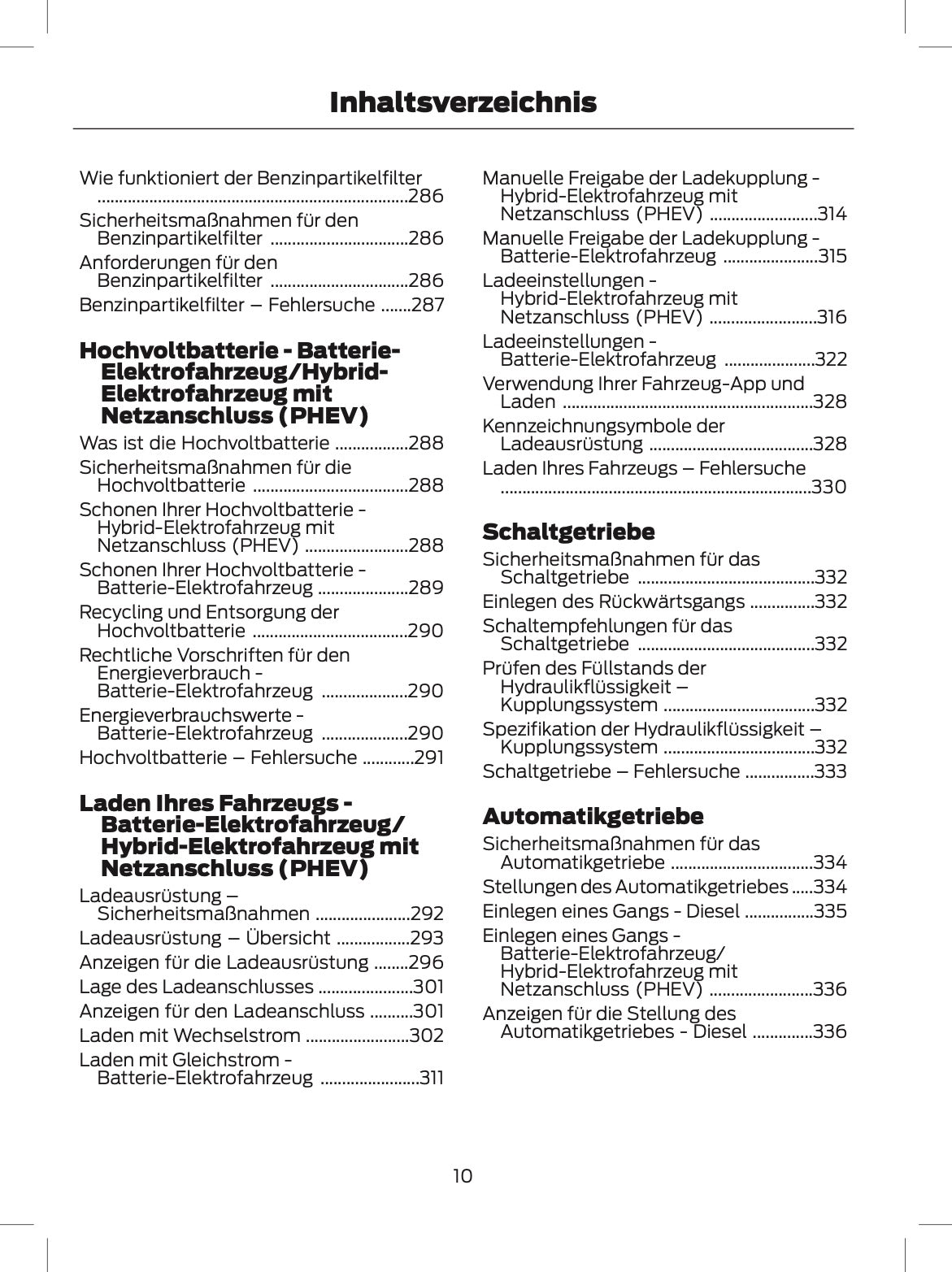 2024 Ford Tourneo Custom/Transit Custom Owner's Manual | German
