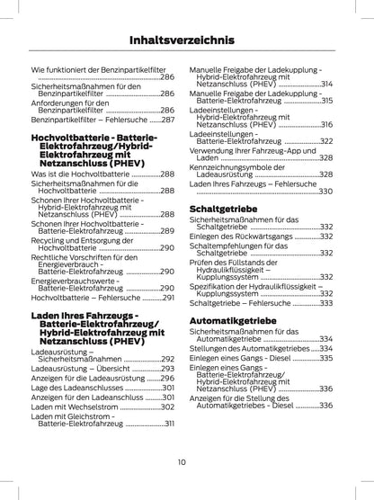 2024 Ford Tourneo Custom/Transit Custom Owner's Manual | German