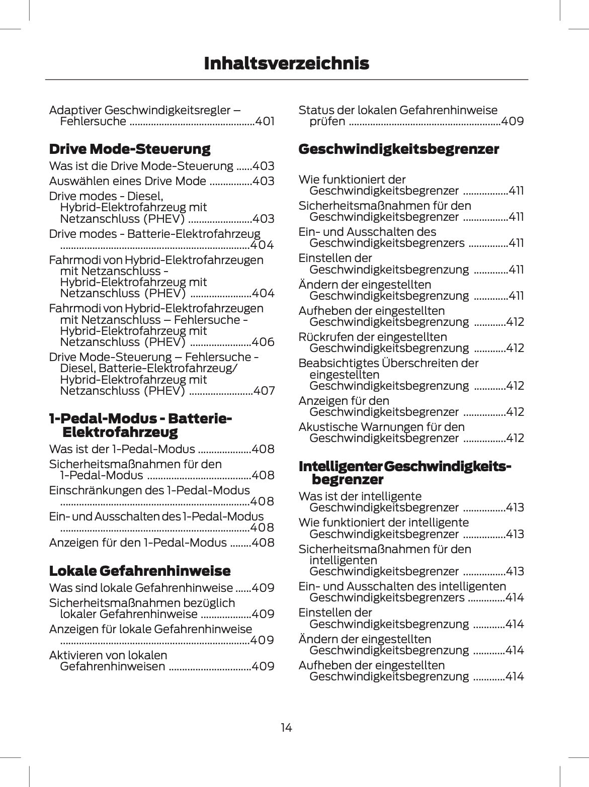 2024 Ford Tourneo Custom/Transit Custom Owner's Manual | German