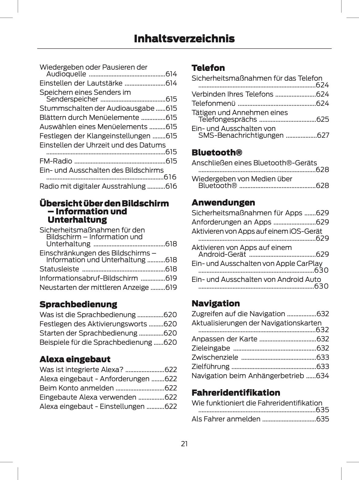 2024 Ford Tourneo Custom/Transit Custom Owner's Manual | German