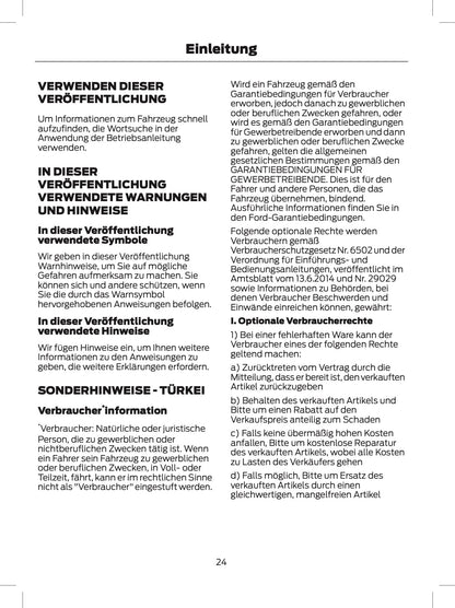 2024 Ford Tourneo Custom/Transit Custom Owner's Manual | German