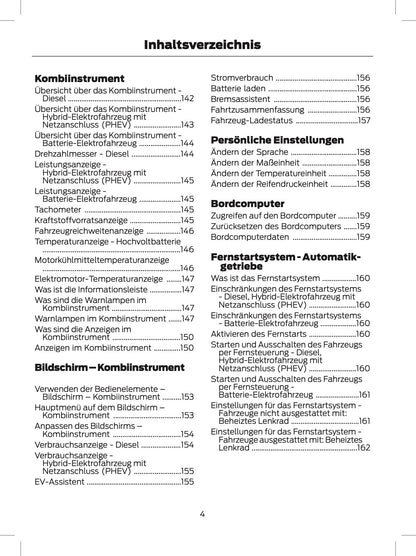 2024 Ford Tourneo Custom/Transit Custom Owner's Manual | German