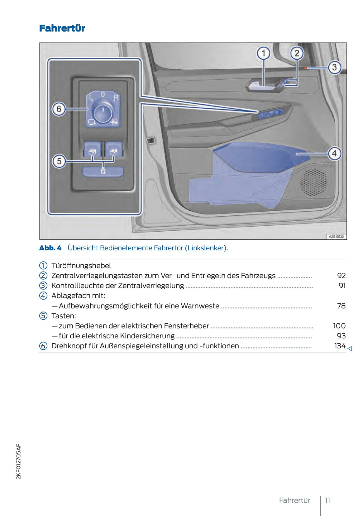 2024-2025 Ford Tourneo Connect/Transit Connect Owner's Manual | German