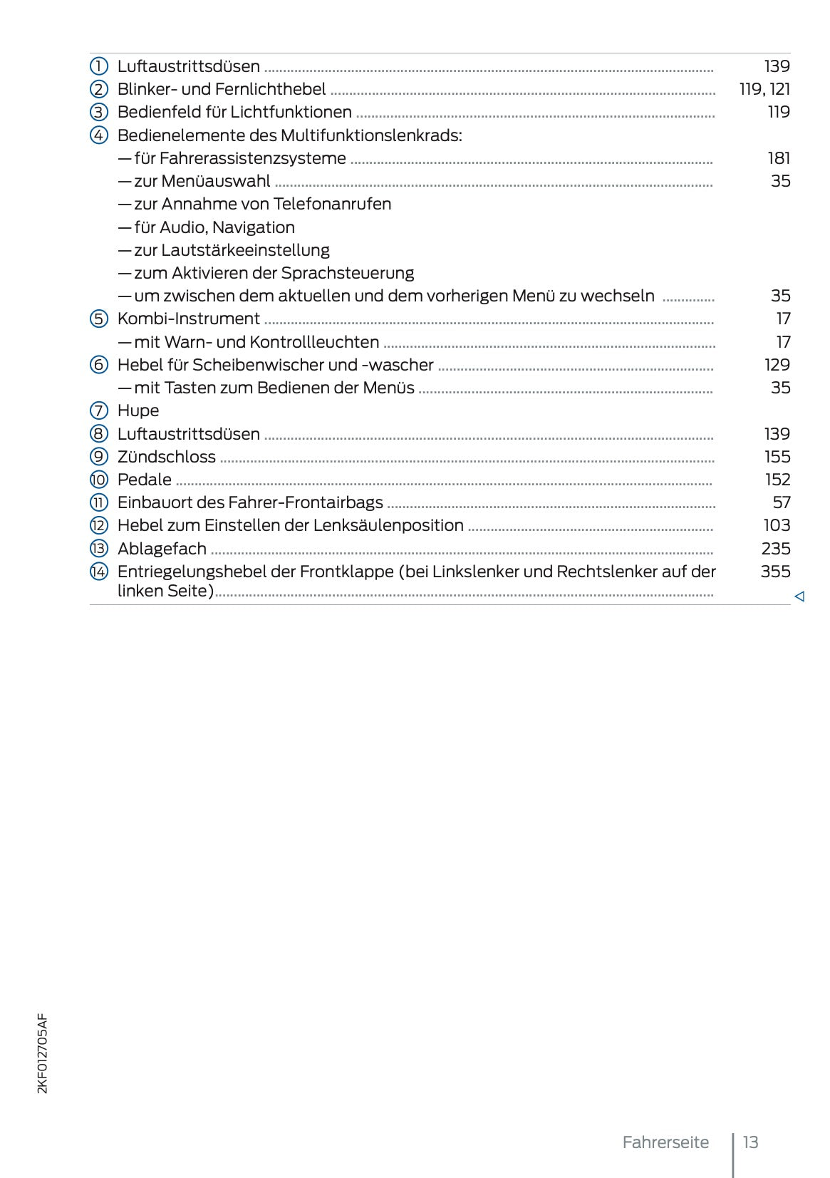 2024-2025 Ford Tourneo Connect/Transit Connect Owner's Manual | German