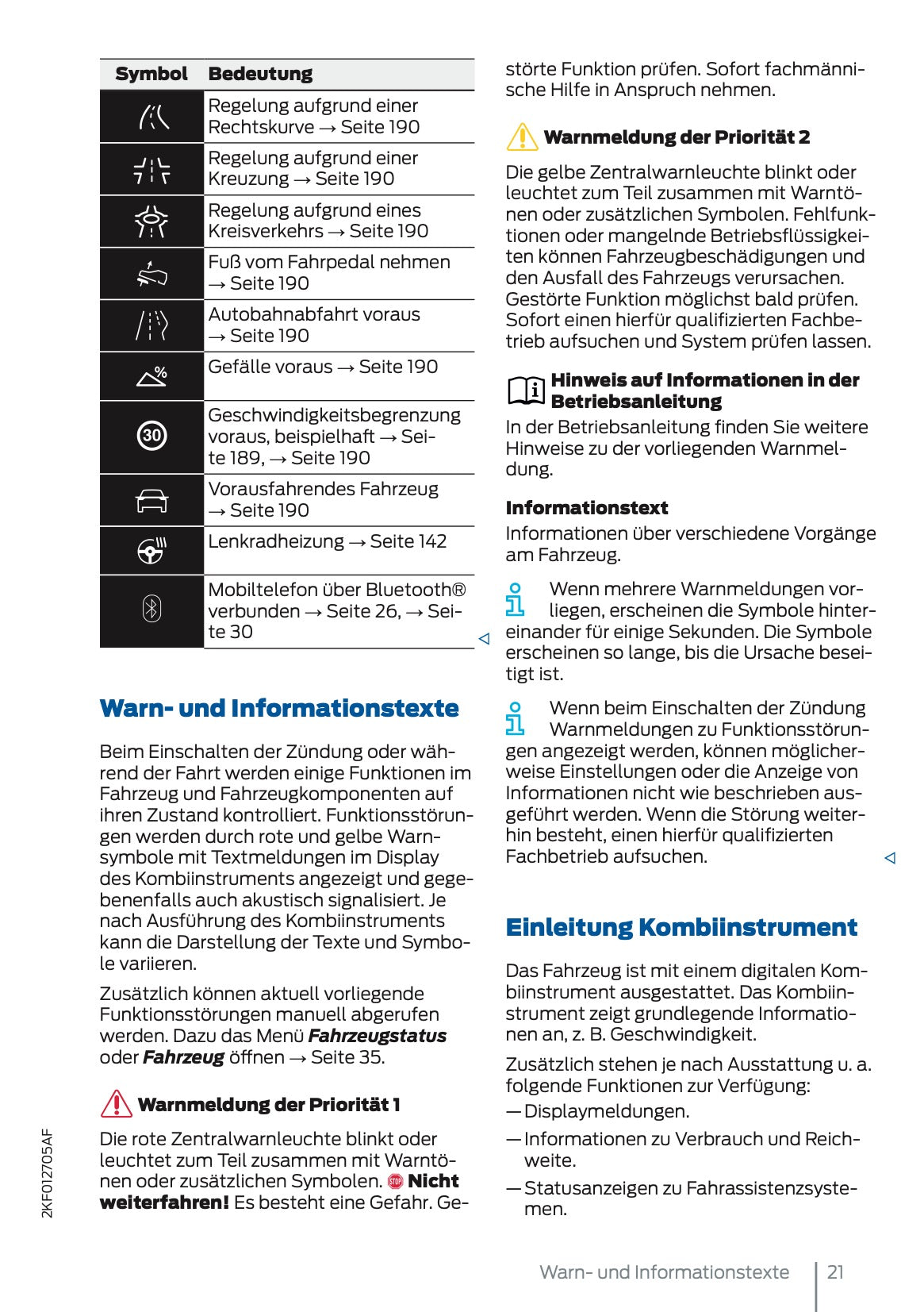 2024-2025 Ford Tourneo Connect/Transit Connect Owner's Manual | German