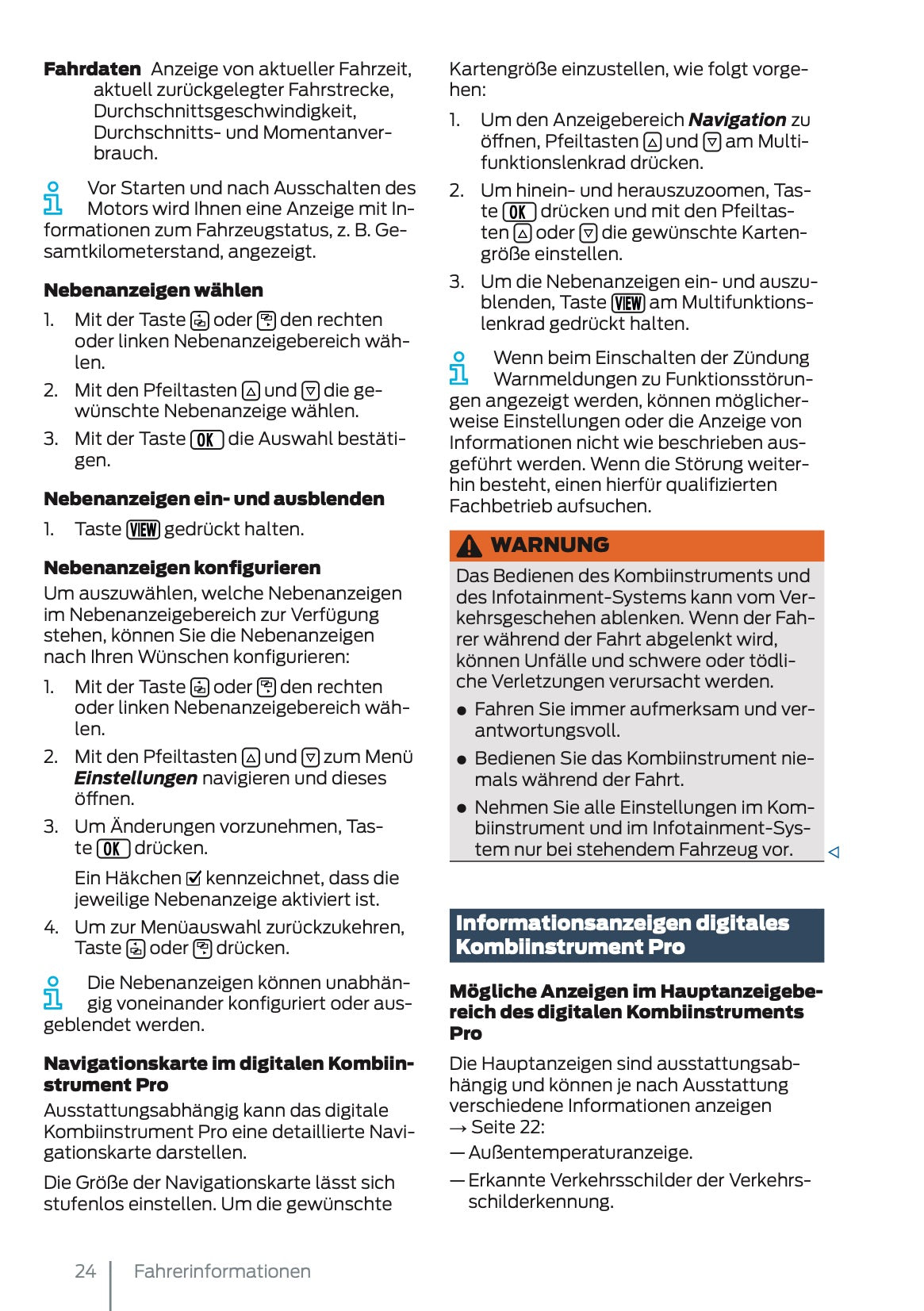 2024-2025 Ford Tourneo Connect/Transit Connect Owner's Manual | German