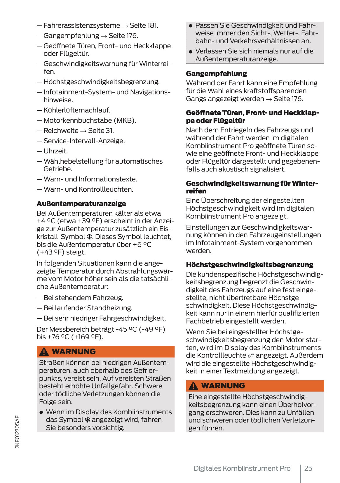 2024-2025 Ford Tourneo Connect/Transit Connect Owner's Manual | German