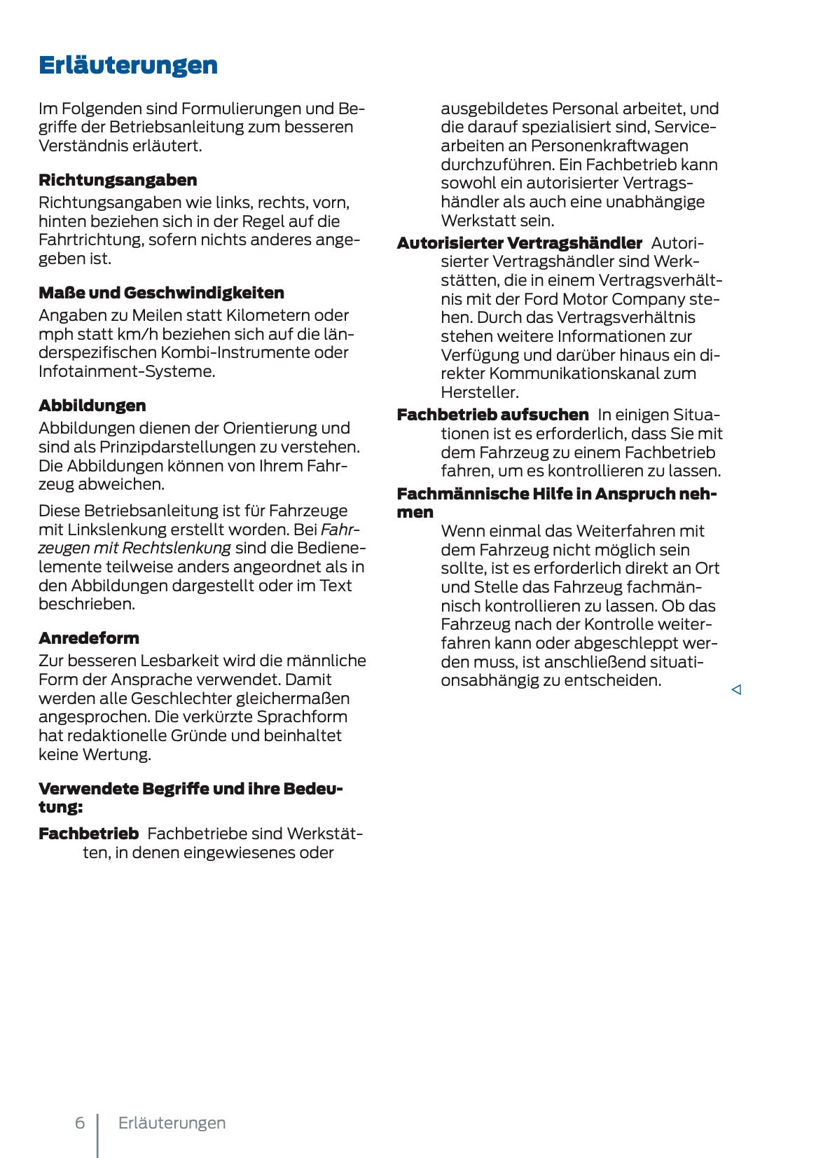 2024-2025 Ford Tourneo Connect/Transit Connect Owner's Manual | German