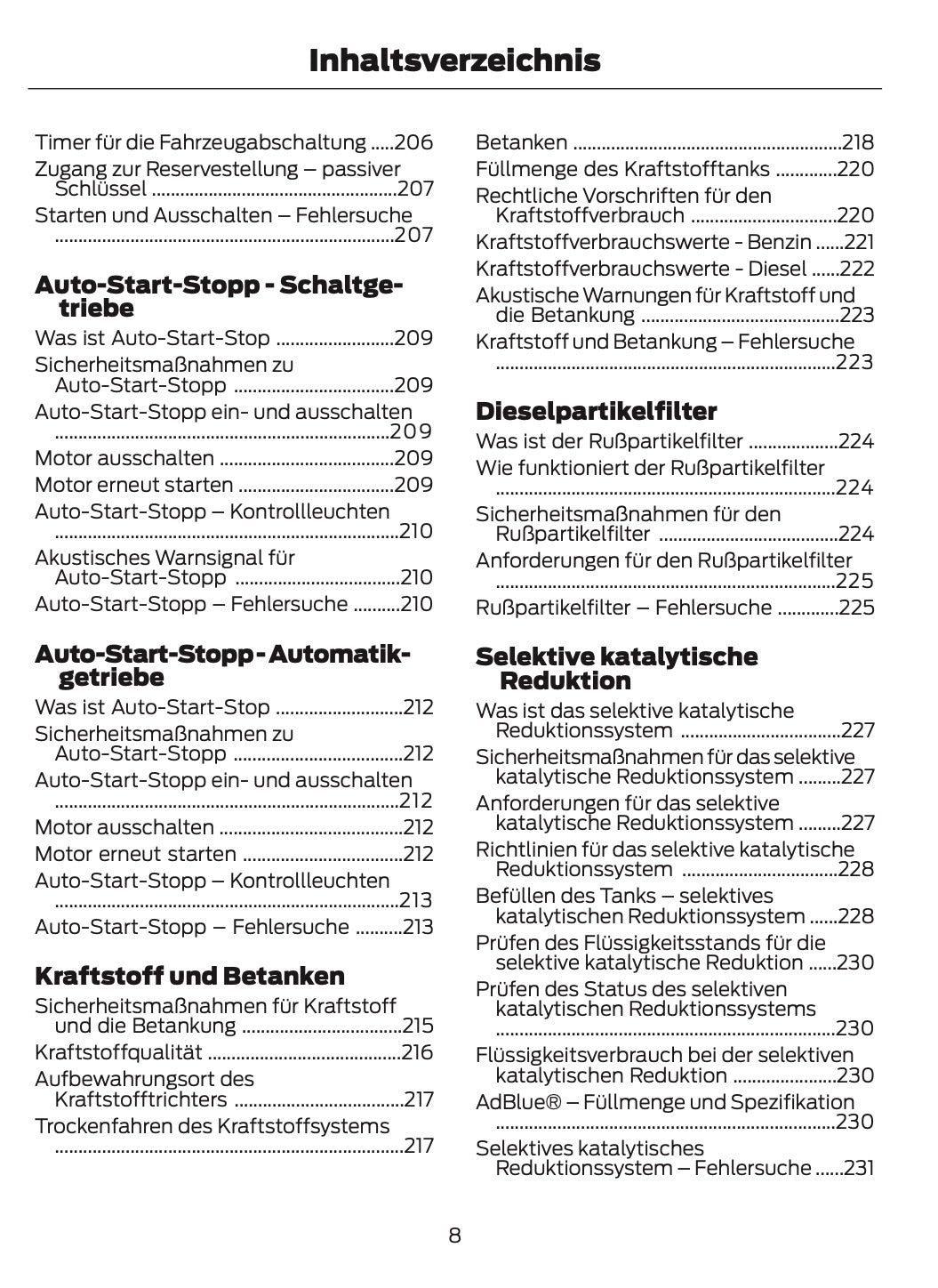 2024-2025 Ford Tourneo Courier/Transit Courier Owner's Manual | German