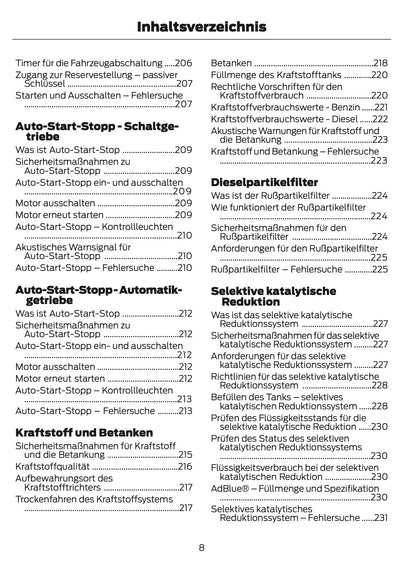 2024-2025 Ford Tourneo Courier/Transit Courier Owner's Manual | German
