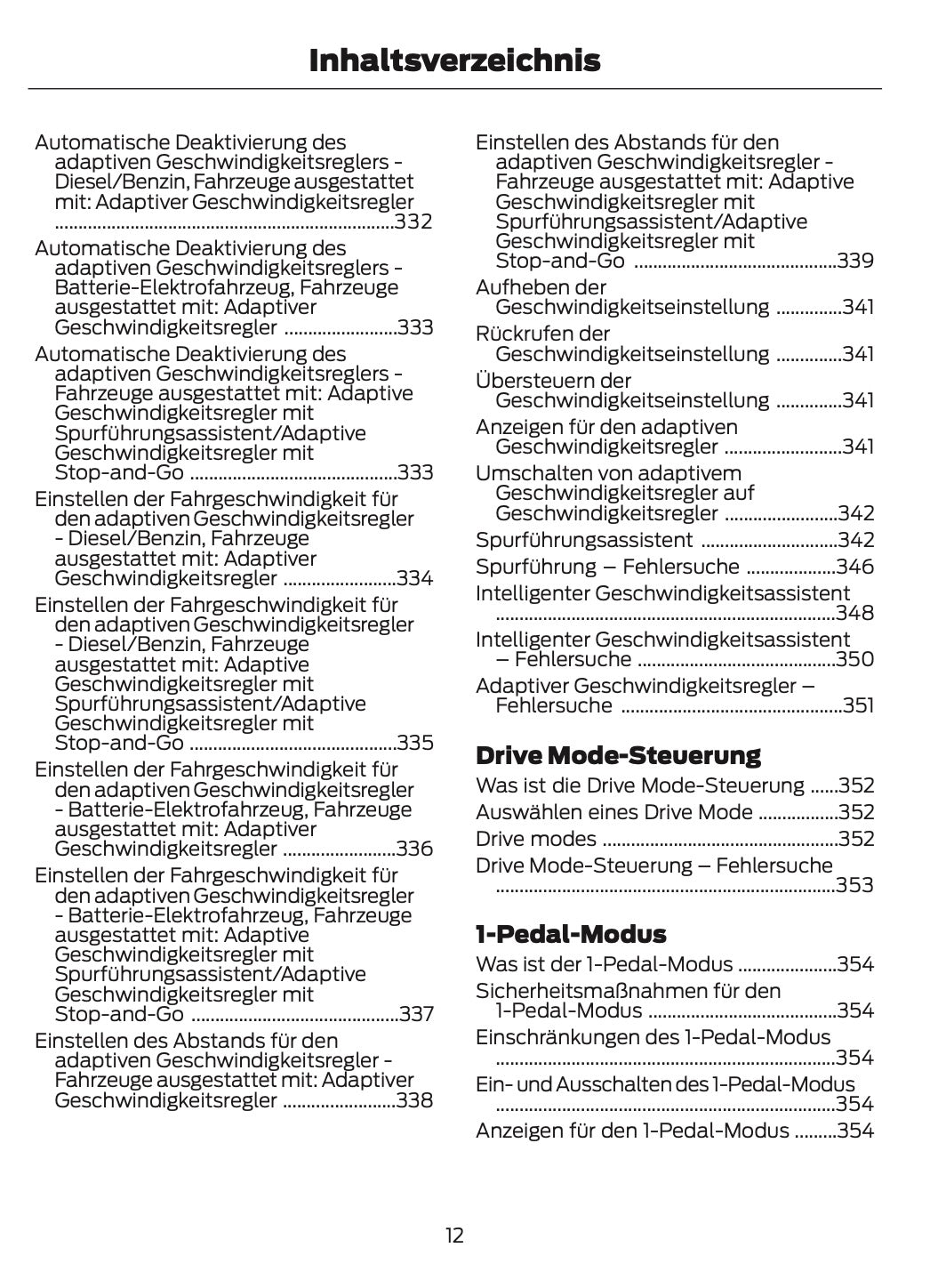 2024-2025 Ford Tourneo Courier/Transit Courier Owner's Manual | German