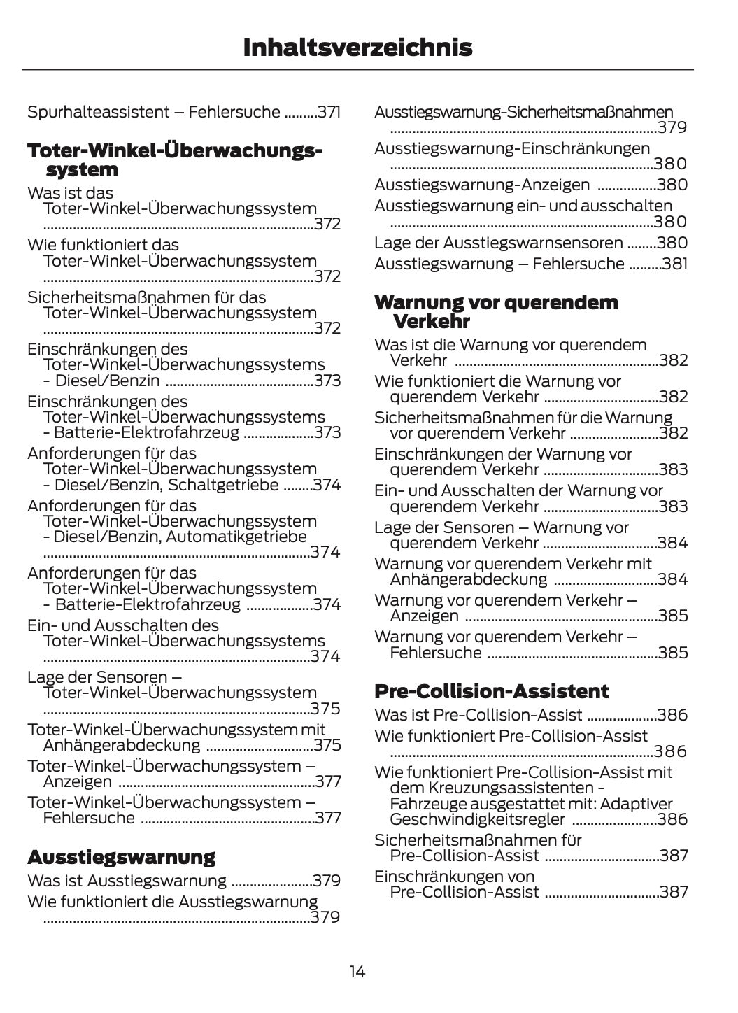 2024-2025 Ford Tourneo Courier/Transit Courier Owner's Manual | German