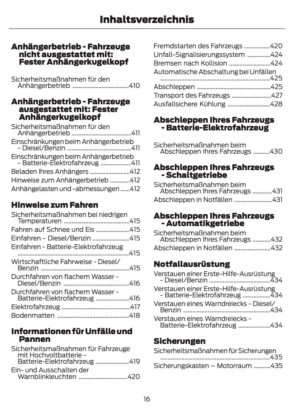 2024-2025 Ford Tourneo Courier/Transit Courier Owner's Manual | German